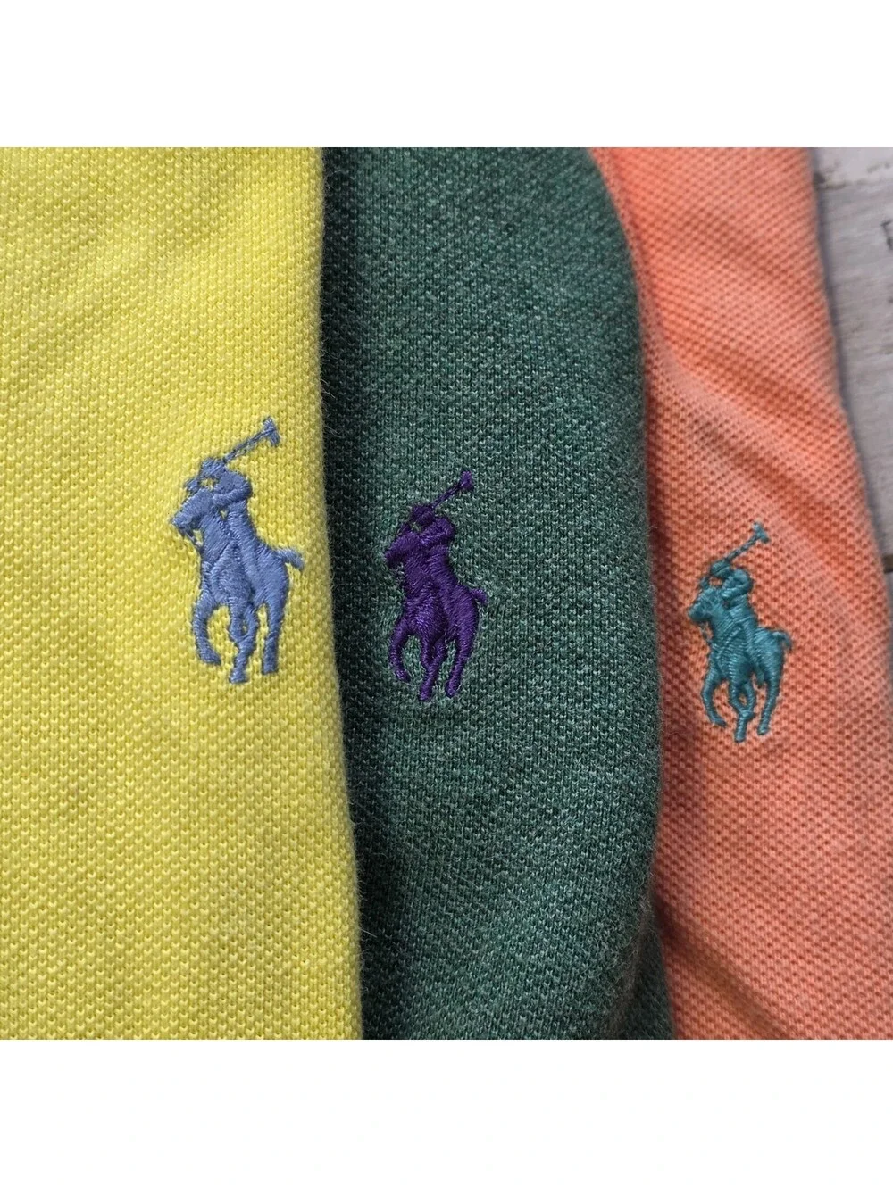 Polo Ralph Lauren Lot of 3 XL Short Sleeve Shirts Solid Colors Preppy Casual